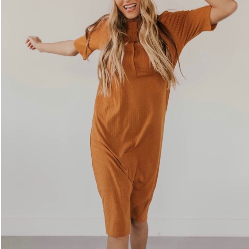 Roolee Comfy Mustard t-shirt Dress